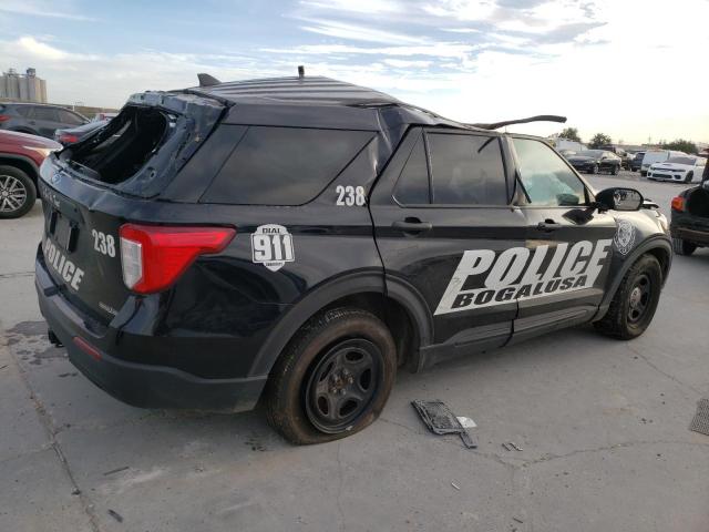 1FM5K8AB5MGA65238 - 2021 FORD EXPLORER POLICE INTERCEPTOR Schwarz Foto 3