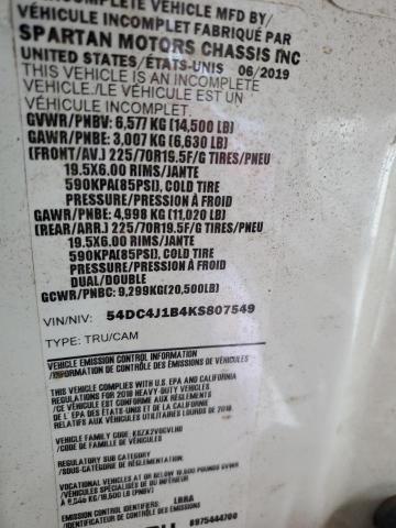 54DC4J1B4KS807549 - 2019 ISUZU NPR HD 蓝色 照片 13