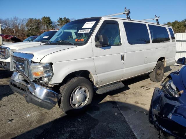 1FDSS31L78DA14281 - 2008 FORD ECONOLINE E350 SUPER DUTY WAGON WHITE photo 1