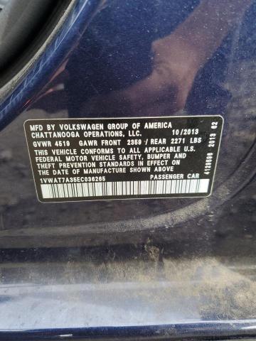 1VWAT7A35EC036265 - 2014 VOLKSWAGEN PASSAT S Mavi foto 12