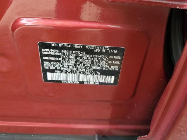 JF2SJADCXGH489178 - 2016 SUBARU FORESTER 2.5I PREMIUM 红色 照片 13