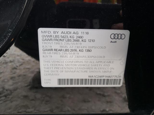 WA1C2AFP1HA077526 - 2017 AUDI Q5 PREMIUM BLACK photo 13