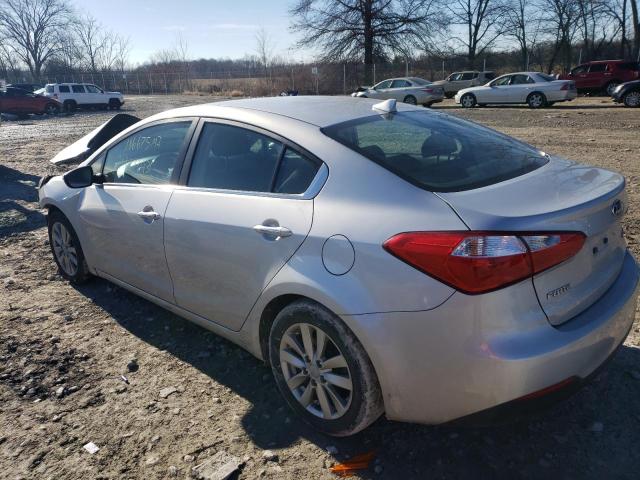 KNAFX4A85F5333370 - 2015 KIA FORTE EX SILVER photo 2