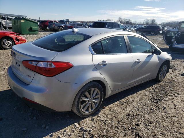 KNAFX4A85F5333370 - 2015 KIA FORTE EX SILVER photo 3