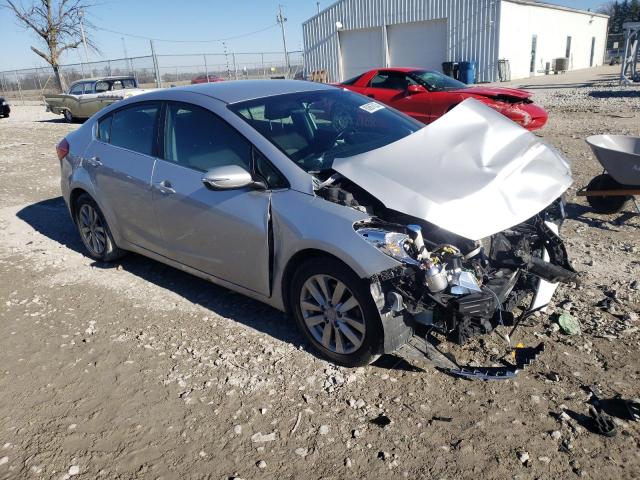 KNAFX4A85F5333370 - 2015 KIA FORTE EX SILVER photo 4