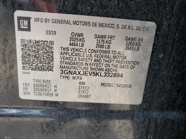 3GNAXJEV5KL332894 - 2019 CHEVROLET EQUINOX LT Qara foto 14