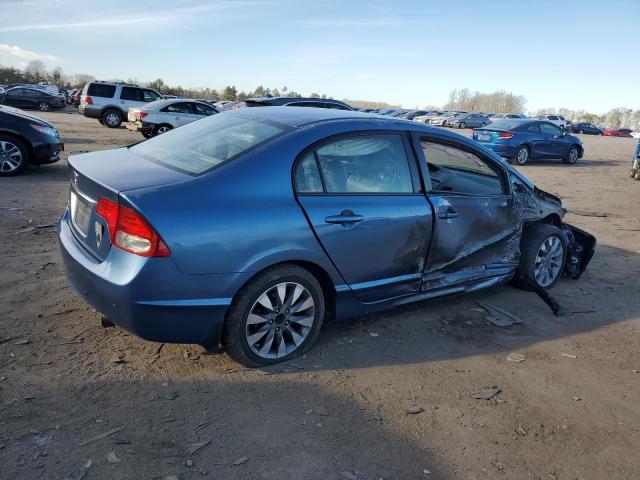 2HGFA16949H520408 - 2009 HONDA CIVIC EXL BLUE photo 3