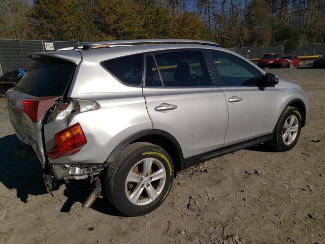 JTMRFREV0ED068734 - 2014 TOYOTA RAV4 XLE SILVER photo 3