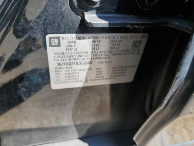 3GYFNGE31CS645402 - 2012 CADILLAC SRX BLACK photo 13