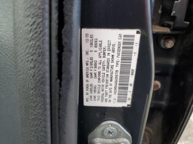 1HGCM56466A056778 - 2006 HONDA ACCORD LX BLUE photo 12