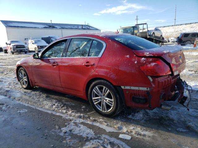 JN1CV6AP6DM301497 - 2013 INFINITI G37 BASE RED photo 2