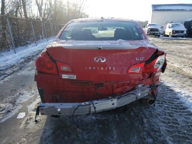 JN1CV6AP6DM301497 - 2013 INFINITI G37 BASE RED photo 6