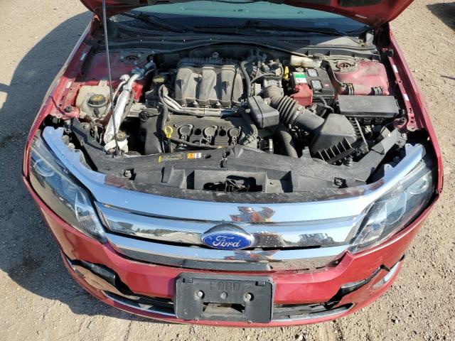 3FAHP0JG4CR254749 - 2012 FORD FUSION SEL RED photo 11