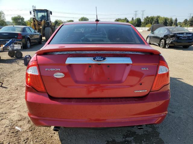 3FAHP0JG4CR254749 - 2012 FORD FUSION SEL RED photo 6