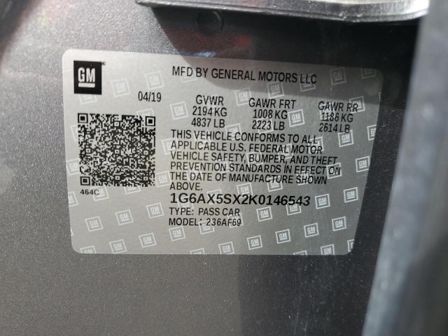 1G6AX5SX2K0146543 - 2019 CADILLAC CTS LUXURY Boz foto 13