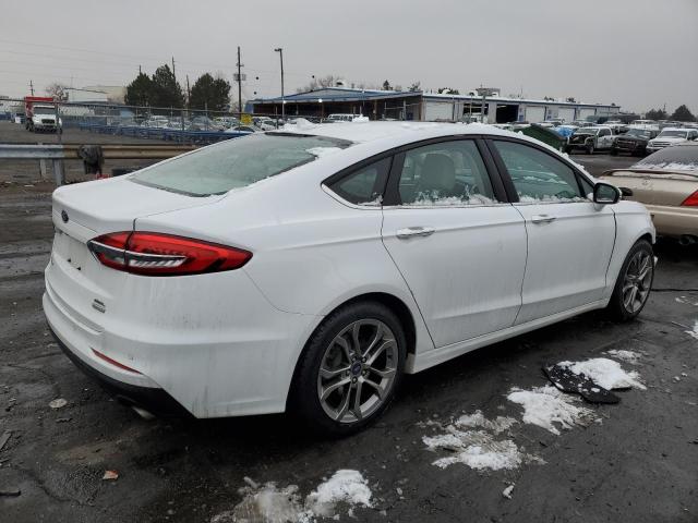 3FA6P0CD8LR154258 - 2020 FORD FUSION SEL WHITE photo 3