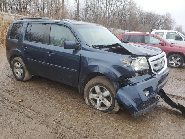 5FNYF4H63AB040061 - 2010 HONDA PILOT EXL BLUE photo 4