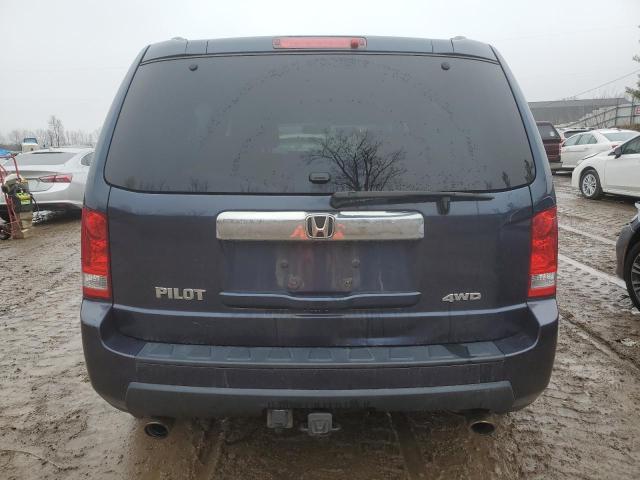 5FNYF4H63AB040061 - 2010 HONDA PILOT EXL BLUE photo 6