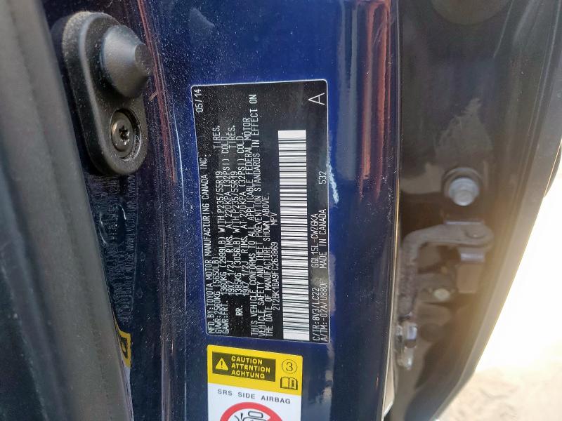 2T2BK1BA9FC263869 - 2015 LEXUS RX 350 BASE BLUE photo 13