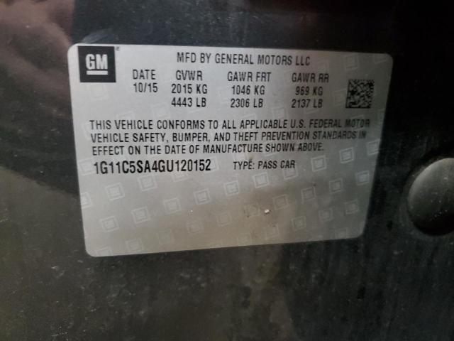 1G11C5SA4GU120152 - 2016 CHEVROLET MALIBU LIM LT GRAY photo 12