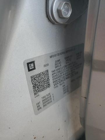 1GCGSCEN5K1317395 - 2019 CHEVROLET COLORADO LT SILVER photo 12