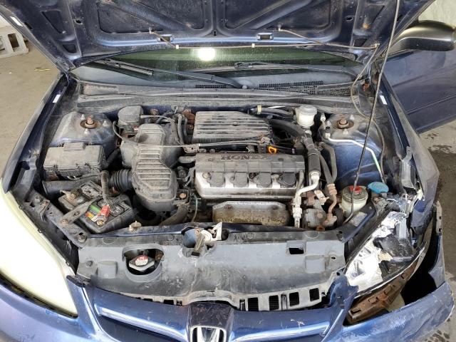 1HGES16544L016135 - 2004 HONDA CIVIC LX Mavi foto 11