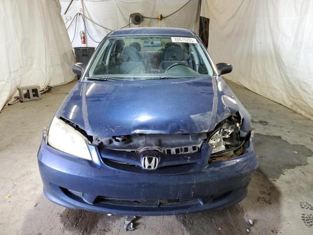 1HGES16544L016135 - 2004 HONDA CIVIC LX Mavi foto 5