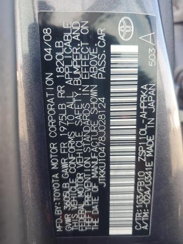 JTKKU10478J028124 - 2008 TOYOTA SCION XD 灰色 照片 12