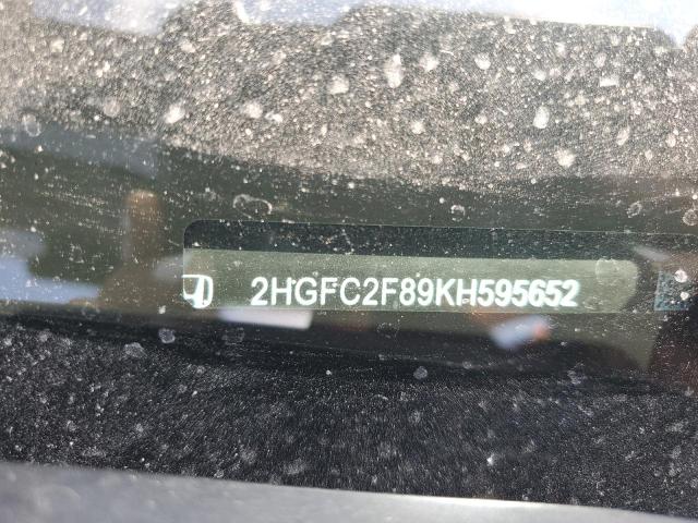 2HGFC2F89KH595652 - 2019 HONDA CIVIC SPORT Graphit Foto 12