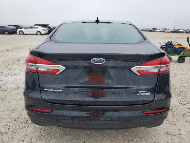 3FA6P0MU9KR125929 - 2019 FORD FUSION SEL BLACK photo 6