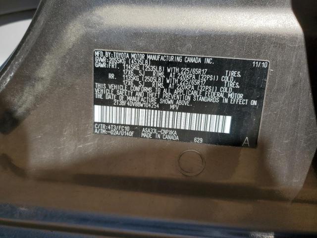 2T3BF4DV8BW104254 - 2011 TOYOTA RAV4 BROWN photo 13