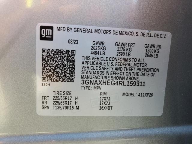 3GNAXHEG4RL159311 - 2024 CHEVROLET EQUINOX LS ნაცრისფერი ფოტო 13