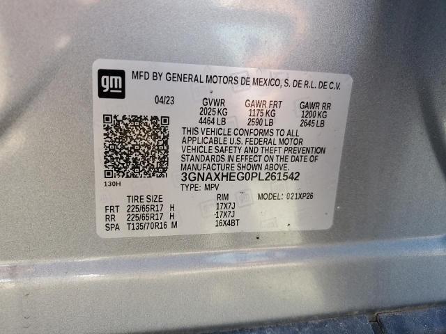 3GNAXHEG0PL261542 - 2023 CHEVROLET EQUINOX LS ვერცხლისფერი ფოტო 13