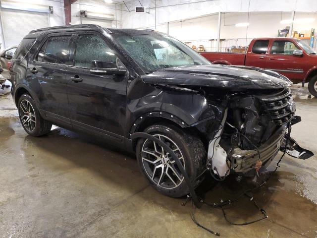 1FM5K8GT8HGD88771 - 2017 FORD EXPLORER SPORT Черный фото 4