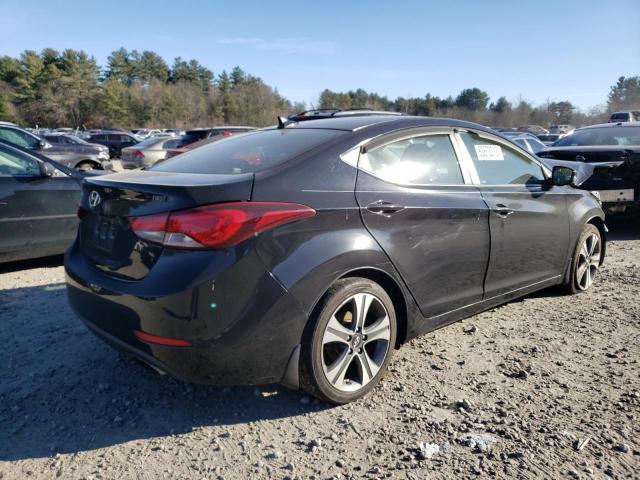 KMHDH4AH8EU129198 - 2014 HYUNDAI ELANTRA SE BLACK photo 3