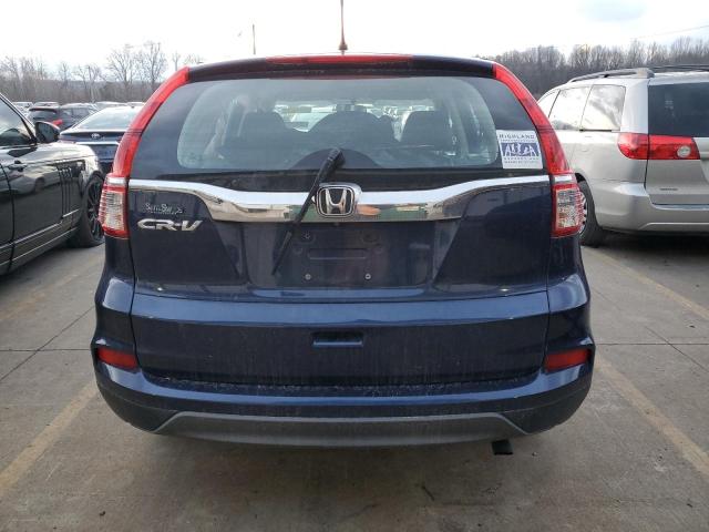 3CZRM3H32FG708566 - 2015 HONDA CR-V LX BLUE photo 6