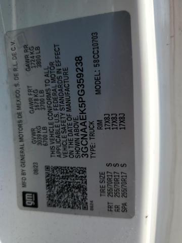 3GCNAAEK5PG359238 - 2023 CHEVROLET SILVERADO C1500 白色 照片 12