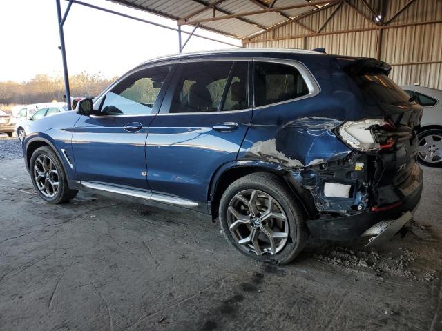 5UX43DP02N9K73738 - 2022 BMW X3 SDRIVE30I BLUE photo 2