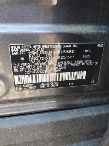 2T3P1RFV5PC339802 - 2023 TOYOTA RAV4 XLE GRAY photo 14