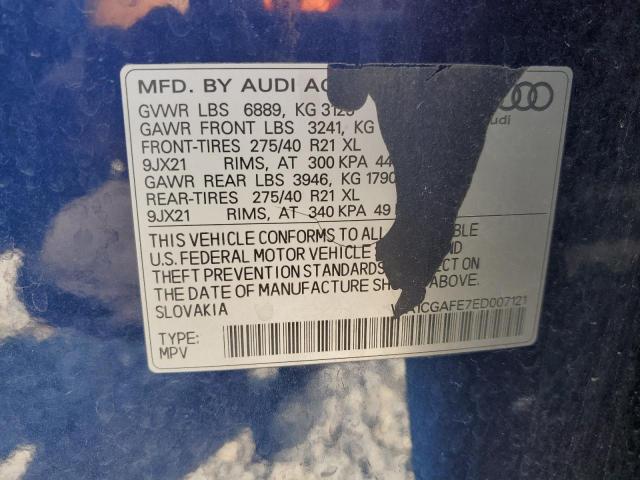 WA1CGAFE7ED007121 - 2014 AUDI Q7 PREMIUM 蓝色 照片 14