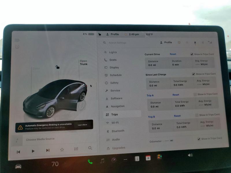 5YJ3E1EA7PF673031 - 2023 TESLA MODEL 3 CHARCOAL photo 9