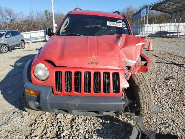 1J4GK48K63W582882 - 2003 JEEP LIBERTY SPORT RED photo 5