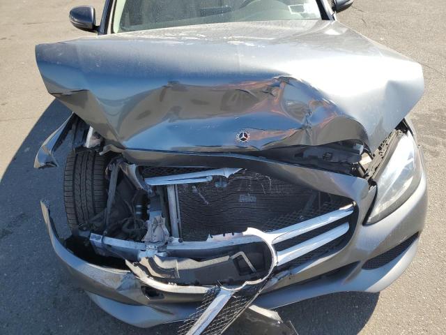 55SWF4KB5HU217411 - 2017 MERCEDES-BENZ C 300 4MATIC GRAY photo 11