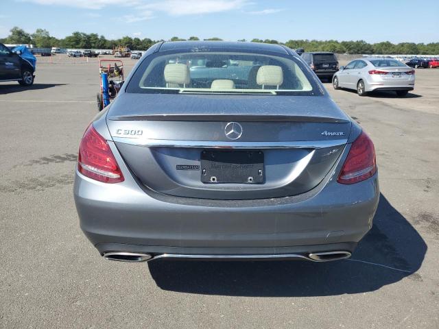 55SWF4KB5HU217411 - 2017 MERCEDES-BENZ C 300 4MATIC GRAY photo 6