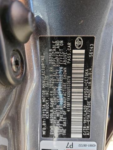 4T1BF1FK0GU533678 - 2016 TOYOTA CAMRY LE GRAY photo 13