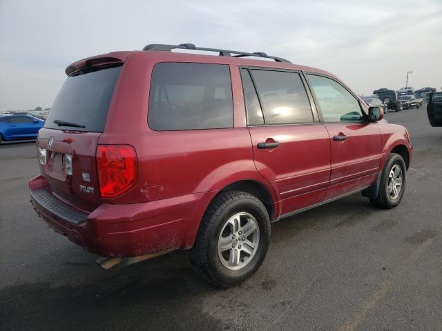 2HKYF18664H572912 - 2004 HONDA PILOT EXL MAROON photo 3