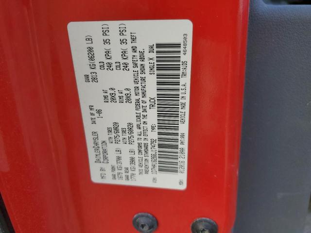 1D7HA16266J174792 - 2006 DODGE RAM 1500 ST RED photo 12