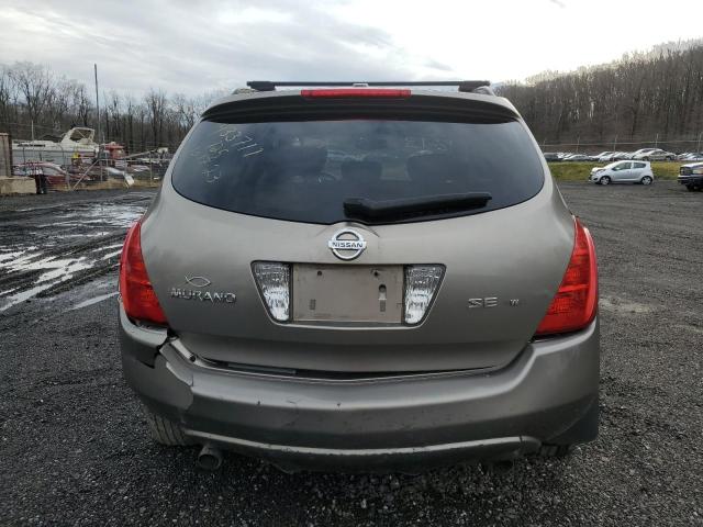 JN8AZ08W34W317166 - 2004 NISSAN MURANO SL GRAY photo 6