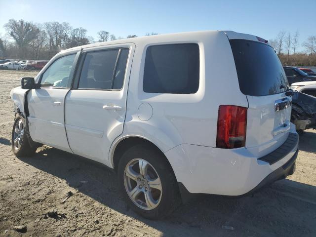 5FNYF3H68DB038496 - 2013 HONDA PILOT EXL WHITE photo 2