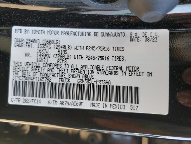 3TYCZ5AN4PT165782 - 2023 TOYOTA TACOMA DOUBLE CAB Siyah fotoğraf 12